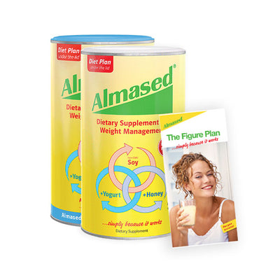 best seller 2 cans of almased protein and a healthy eating plan