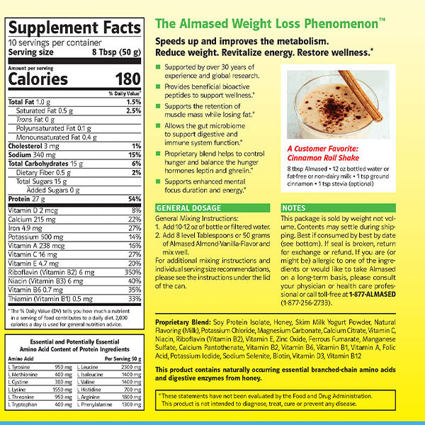 Almond-Vanilla Protein Powder 17.6 Oz 2-Pack